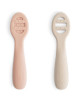 Cuillères bébé en silicone 1er âge "Rose Blush" (6 mois et +)