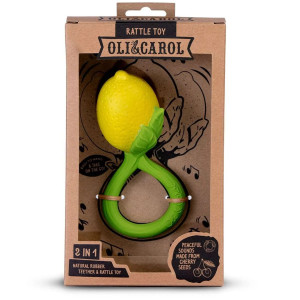 Hochet de dentition en caoutchouc naturel "Citron" Oli & Carol