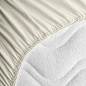 Drap housse 70x140 en coton bio "Ecru" Kadolis