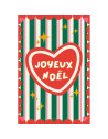 Carte Postale JOYEUX NOËL "Rouge/Vert"