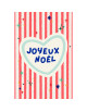 Carte Postale JOYEUX NOËL "Bleu/Rose"