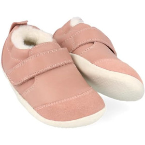 Chaussures pré-marche en cuir fourrées en laine Merinos Xplorer Marvel Arctic "Pink"