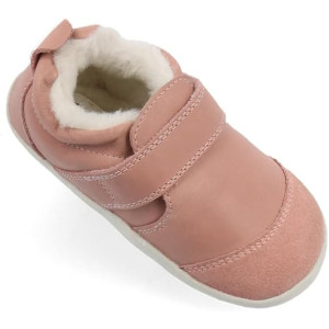 Chaussures pré-marche en cuir fourrées en laine Merinos Xplorer Marvel Arctic "Pink"