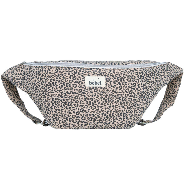 Sac Banane à langer en gaze de coton Capsule "Leopard Beige"