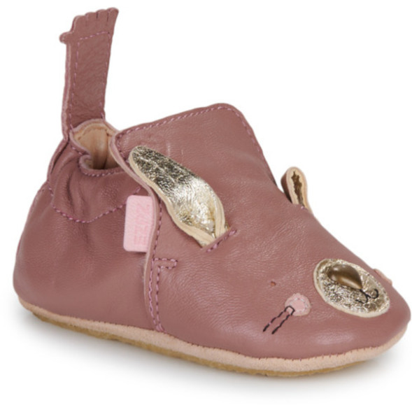 Chaussons bébé en cuir My Blublu "Lapinou Rose"