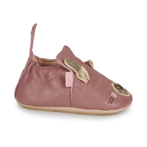 Chaussons bébé en cuir My Blublu "Lapinou Rose" Easy Peasy