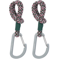 Crochets Attache Poussette avec mousqueton Corde "Vert/Lavande/Rouge" Lassig