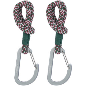Crochets Attache Poussette avec mousqueton Corde "Vert/Lavande/Rouge" Lassig