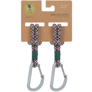 Crochets Attache Poussette avec mousqueton Corde "Vert/Lavande/Rouge" Lassig