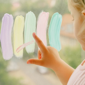 Set de peintures à doigt "Pastel" (6 pots de 150 ml) Kneta