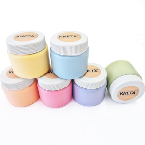 Set de peintures à doigt "Pastel" (6 pots de 150 ml) Kneta