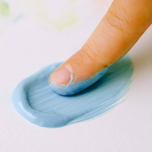 Set de peintures à doigt "Pastel" (6 pots de 150 ml) Kneta