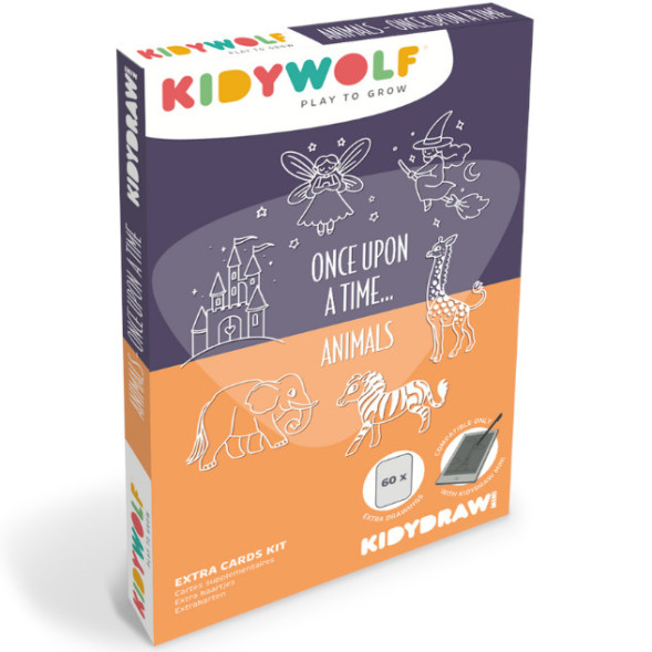 Recharge de dessins pour KIDYDRAW-MINI "Il était une fois" et "Animaux" KIDYWOLF