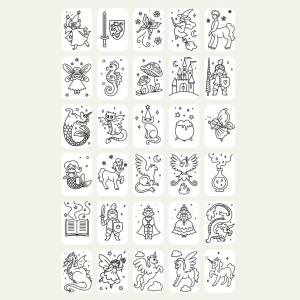 Recharge de dessins pour KIDYDRAW-MINI "Il était une fois" et "Animaux" KIDYWOLF