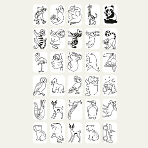 Recharge de dessins pour KIDYDRAW-MINI "Il était une fois" et "Animaux" KIDYWOLF