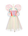 Déguisement enfant "Robe de Fée Flora avec ailes" (3-4 ans)