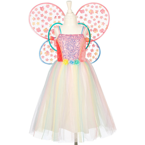 Déguisement enfant "Robe Flora de Fée avec ailes" (5-7 ans)