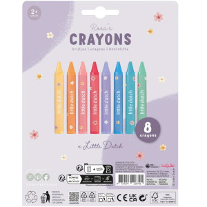 Crayons de cire "Rosa" (x8) Little Dutch