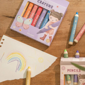 Crayons de cire "Rosa" (x8) Little Dutch