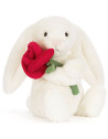 Peluche Bashful Lapin Crème & Rose (18 cm) jellycat