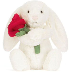 Peluche Bashful Lapin Crème & Rose (18 cm) jellycat