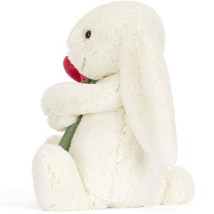 Peluche Bashful Lapin Crème & Rose (18 cm) jellycat