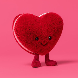 Peluche Amuseables Colette Heart Macaron Rouge Jellycat