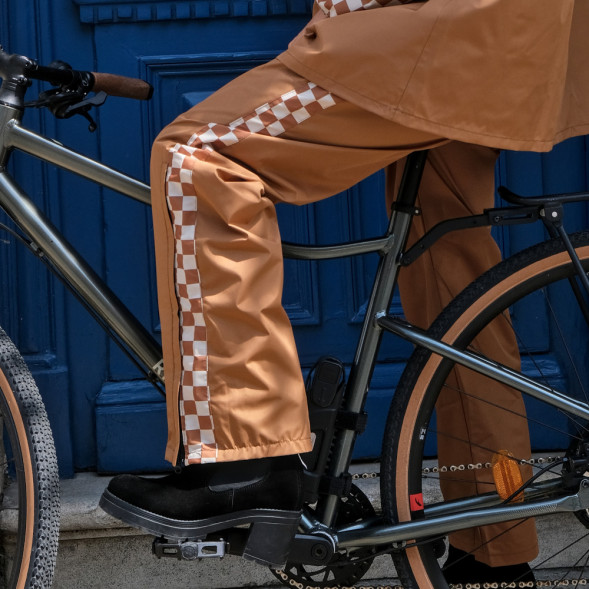 Pantalon de pluie "Damier Marron" (adulte)