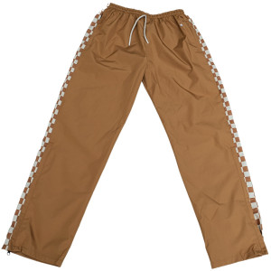 Pantalon de pluie "Damier Marron" (adulte) Poule Party