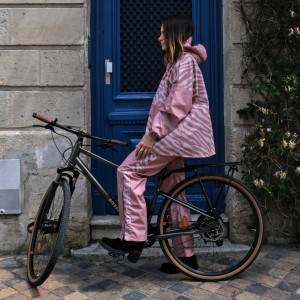 Pantalon de pluie "Zebra Rose" (adulte)  Poule Party