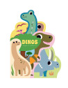 Livre bébé imagier en carton "Dinos" (0-3 ans)
