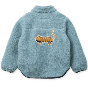 Veste polaire bleue en PET recyclé Nolan "Beach blue" Liewood
