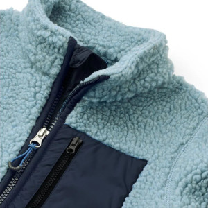 Veste polaire bleue en PET recyclé Nolan "Beach blue" Liewood