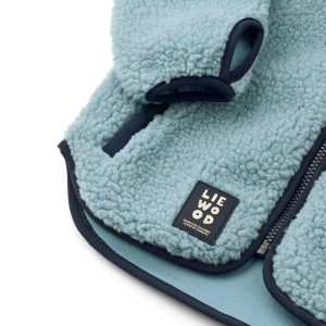 Veste polaire bleue en PET recyclé Nolan "Beach blue" Liewood