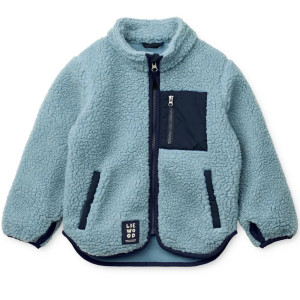 Veste polaire bleue en PET recyclé Nolan "Beach blue" Liewood