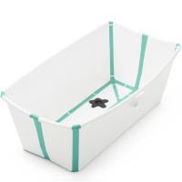Baignoire bébé pliable Flexi Bath "Blanc/Aqua" Stokke
