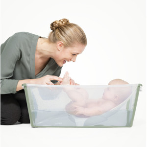 Baignoire bébé pliable Flexi Bath "Sauge" (0-4 ans) Stokke