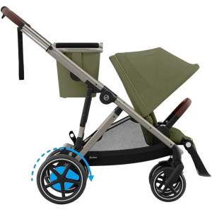  Poussette eGazelle S châssis taupe "Moss Green" Cybex