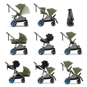  Poussette eGazelle S châssis taupe "Chocolate Brown" Cybex