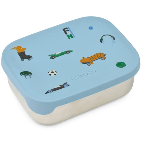 Boîte Lunchbox en inox et silicone Arthur "Fun Beach Blue"