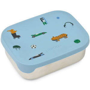Boîte Lunchbox en inox et silicone Arthur "Fun Beach blue"