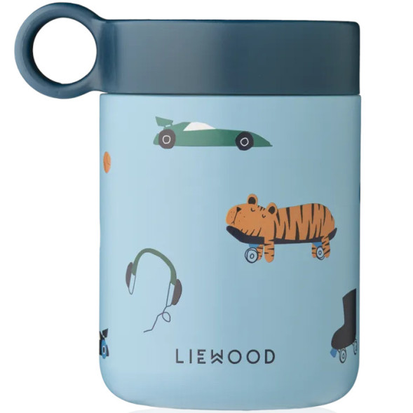 Boîte repas Thermos en inox Kian "Fun Beach Blue" (350 ml)