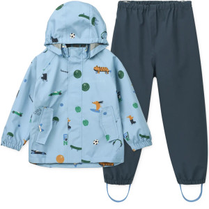 Ensemble enfant (Veste + Pantalon) imperméable Pedia "Fun Beach blue" Liewood