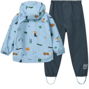 Ensemble enfant (Veste + Pantalon) imperméable Pedia "Fun Beach blue" Liewood