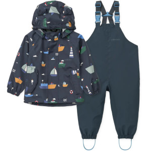 Ensemble imperméable enfant (Veste + Salopette) Manu "Sailing Classic navy" Liewood
