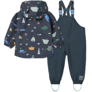 Ensemble imperméable enfant (Veste + Salopette) Manu "Sailing Classic navy" Liewood