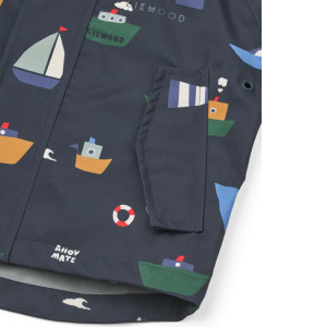 Ensemble imperméable enfant (Veste + Salopette) Manu "Sailing Classic navy" Liewood