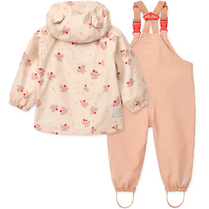 Ensemble imperméable enfant (Veste + Salopette) Manu "Butterfly Apple blossom" Liewood