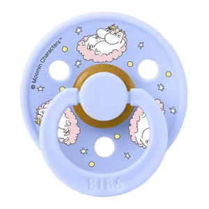 Tétines symétriques en caoutchouc naturel (6-18 mois) "Moomin Parme Rose" Bibs