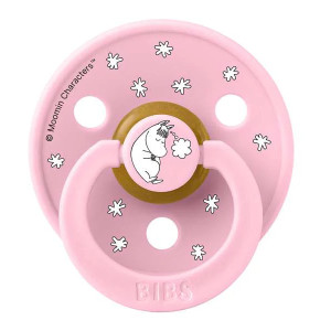 Tétines symétriques en caoutchouc naturel (6-18 mois) "Moomin Parme Rose" Bibs
